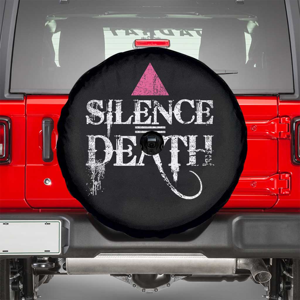 Silence Death Spare Tire Cover LGBTQ Pride Month TS10 Black Print Your Wear