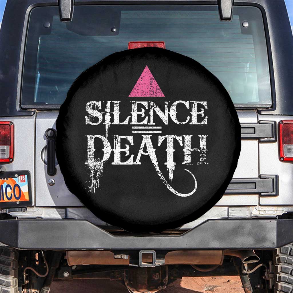Silence Death Spare Tire Cover LGBTQ Pride Month TS10 No hole Black Print Your Wear