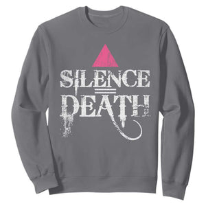 Silence Death Sweatshirt LGBTQ Pride Month TS10 Charcoal Print Your Wear