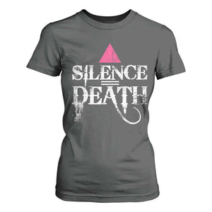 Silence Death T Shirt For Women LGBTQ Pride Month TS10 Dark Heather Print Your Wear