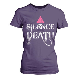 Silence Death T Shirt For Women LGBTQ Pride Month TS10 Purple Print Your Wear