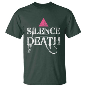 Silence Death T Shirt LGBTQ Pride Month TS10 Dark Forest Green Print Your Wear