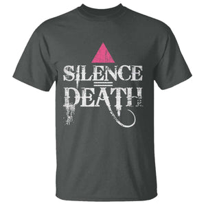 Silence Death T Shirt LGBTQ Pride Month TS10 Dark Heather Print Your Wear