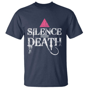 Silence Death T Shirt LGBTQ Pride Month TS10 Navy Print Your Wear