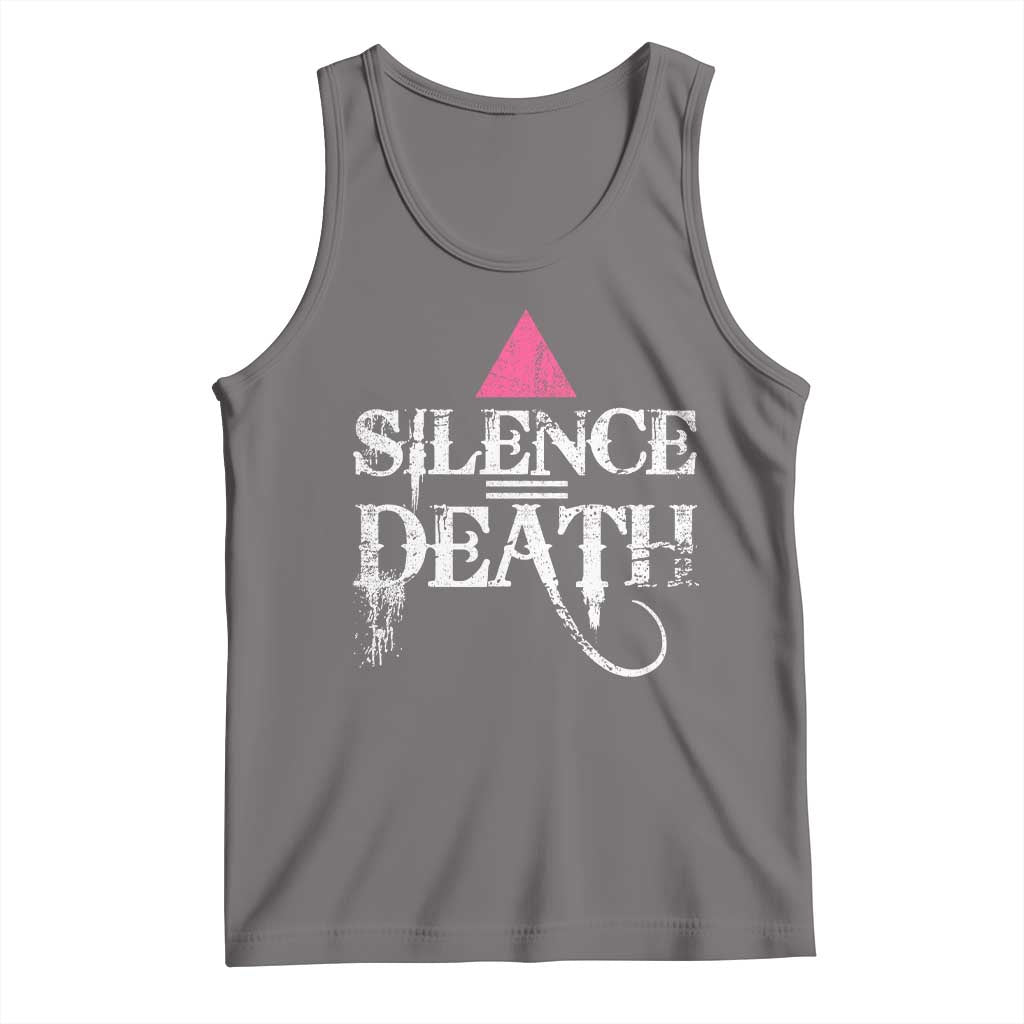Silence Death Tank Top LGBTQ Pride Month TS10 Deep Heather Print Your Wear