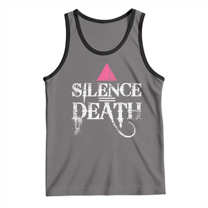 Silence Death Tank Top LGBTQ Pride Month TS10 Deep Heather Black Print Your Wear