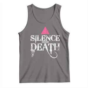 Silence Death Tank Top LGBTQ Pride Month TS10 Deep Heather Print Your Wear