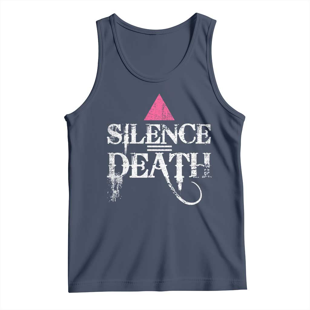 Silence Death Tank Top LGBTQ Pride Month TS10 Navy Print Your Wear