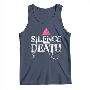 Silence Death Tank Top LGBTQ Pride Month TS10 Navy Print Your Wear