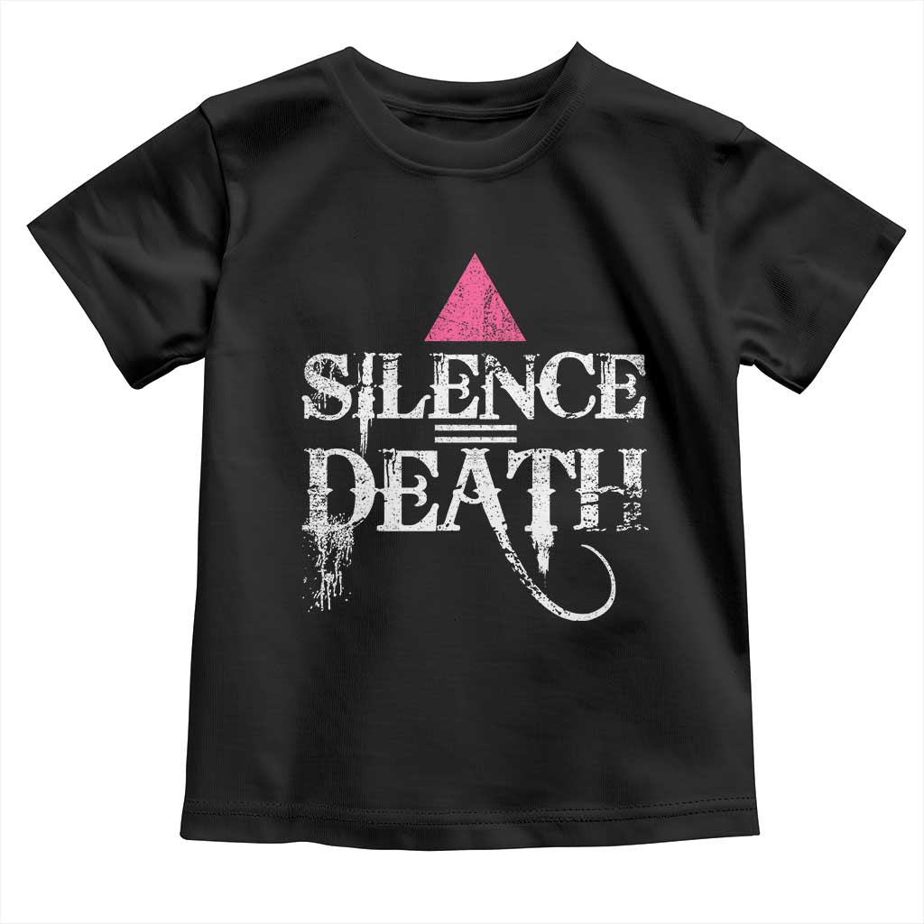 Silence Death Toddler T Shirt LGBTQ Pride Month TS10 Black Print Your Wear
