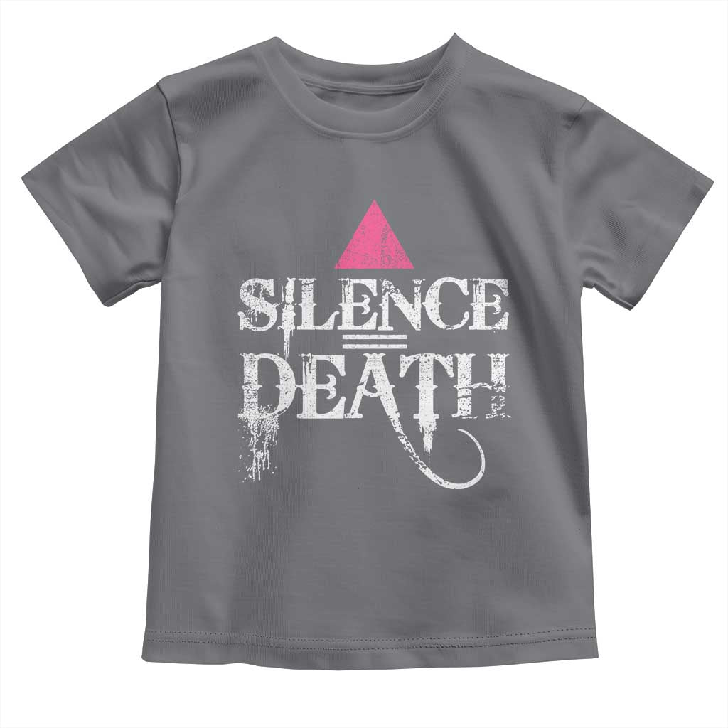 Silence Death Toddler T Shirt LGBTQ Pride Month TS10 Charcoal Print Your Wear