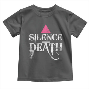 Silence Death Toddler T Shirt LGBTQ Pride Month TS10 Dark Heather Print Your Wear