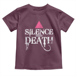 Silence Death Toddler T Shirt LGBTQ Pride Month TS10 Maroon Print Your Wear