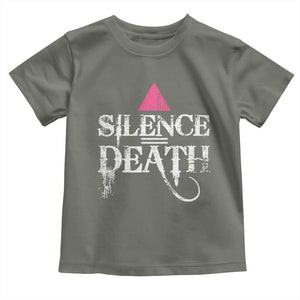 Silence Death Toddler T Shirt LGBTQ Pride Month TS10 Military Green Print Your Wear