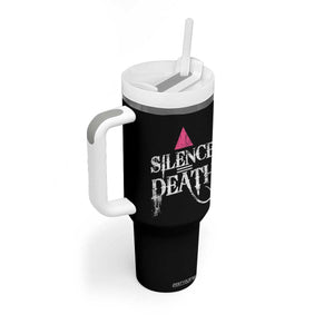 Silence Death Tumbler With Handle LGBTQ Pride Month TS10 Print Your Wear