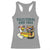 Silly Feral and Free Racerback Tank Top Funny Goose and Raccoon 4th of July Patriotic TS02 Sport Gray Print Your Wear