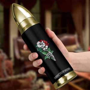 Skeleton Hand Holding Mexico Flag Rose Bullet Tumbler Dia De Los Muertos TS10 Print Your Wear