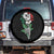 Skeleton Hand Holding Mexico Flag Rose Spare Tire Cover Dia De Los Muertos TS10 No hole Black Print Your Wear