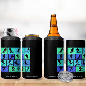 Skiing 4 in 1 Can Cooler Tumbler for Skiers Wintersport Ski Snowboard TS10 Print Your Wear