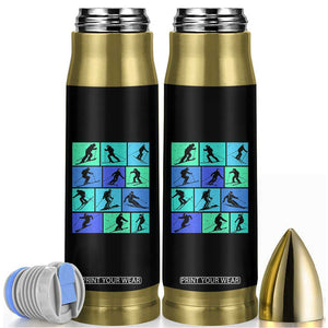 Skiing Bullet Tumbler for Skiers Wintersport Ski Snowboard TS10 Black Print Your Wear