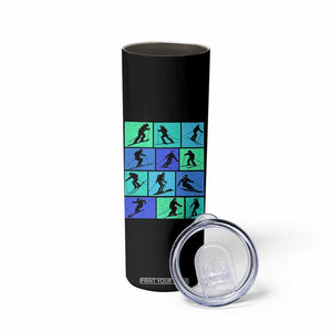 Skiing Skinny Tumbler for Skiers Wintersport Ski Snowboard TS10 Print Your Wear