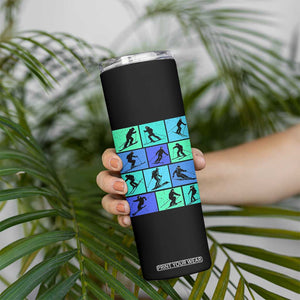 Skiing Skinny Tumbler for Skiers Wintersport Ski Snowboard TS10 Print Your Wear