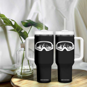 Skiing Tumbler With Handle Skiing Goggles Snow Wintersport Ski Snowboard TS10 Print Your Wear