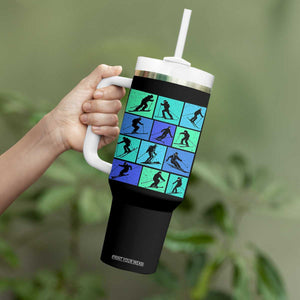 Skiing Tumbler With Handle for Skiers Wintersport Ski Snowboard TS10 Print Your Wear
