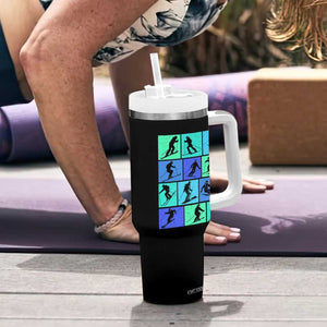 Skiing Tumbler With Handle for Skiers Wintersport Ski Snowboard TS10 Print Your Wear