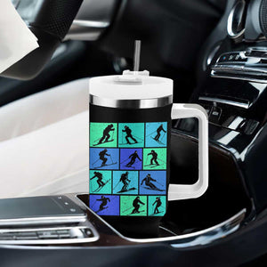 Skiing Tumbler With Handle for Skiers Wintersport Ski Snowboard TS10 Print Your Wear