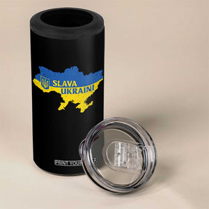 Slava Ukraini 4 in 1 Can Cooler Tumbler Ukrainian Ukraine Flag Pride TS10 Print Your Wear