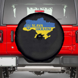 Slava Ukraini Spare Tire Cover Ukrainian Ukraine Flag Pride TS10 Black Print Your Wear