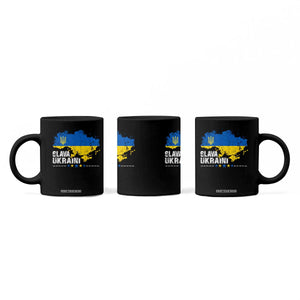 Slava Ukraini Ukraine Flag Coffee Mug Patriot Patriotic Ukrainian National Flag TS10 Print Your Wear