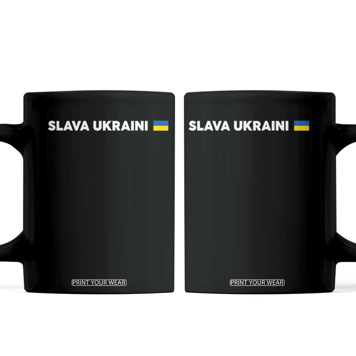 Slava Ukraini Ukraine Flag Coffee Mug Ukrainian Pride TS10 Black Print Your Wear