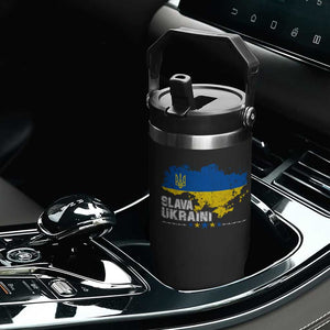 Slava Ukraini Ukraine Flag Flip Straw Tumbler Patriot Patriotic Ukrainian National Flag TS10 Print Your Wear