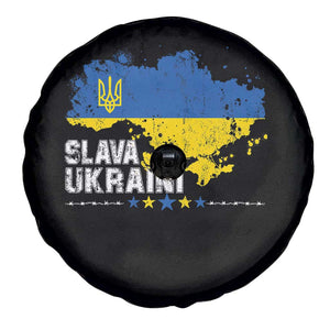 Slava Ukraini Ukraine Flag Spare Tire Cover Patriot Patriotic Ukrainian National Flag TS10 Print Your Wear