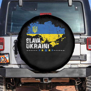 Slava Ukraini Ukraine Flag Spare Tire Cover Patriot Patriotic Ukrainian National Flag TS10 No hole Black Print Your Wear