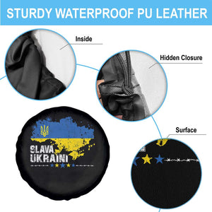 Slava Ukraini Ukraine Flag Spare Tire Cover Patriot Patriotic Ukrainian National Flag TS10 Print Your Wear