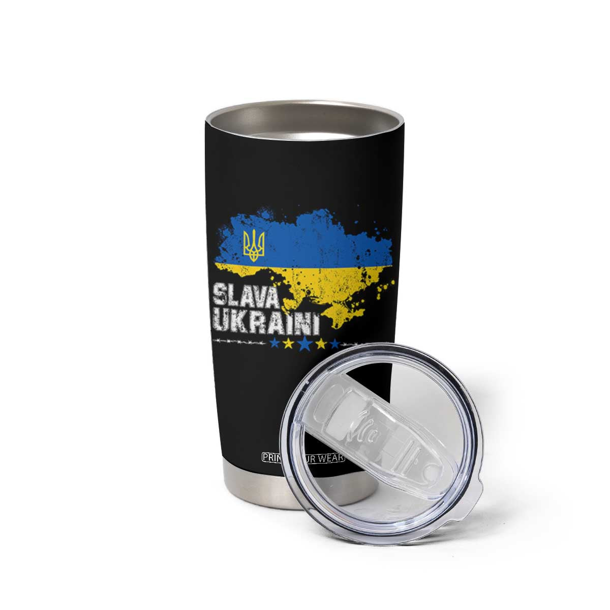 Slava Ukraini Ukraine Flag Tumbler Cup Patriot Patriotic Ukrainian National Flag TS10 Print Your Wear