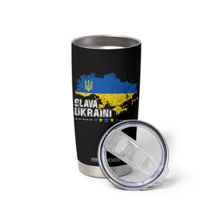 Slava Ukraini Ukraine Flag Tumbler Cup Patriot Patriotic Ukrainian National Flag TS10 Print Your Wear