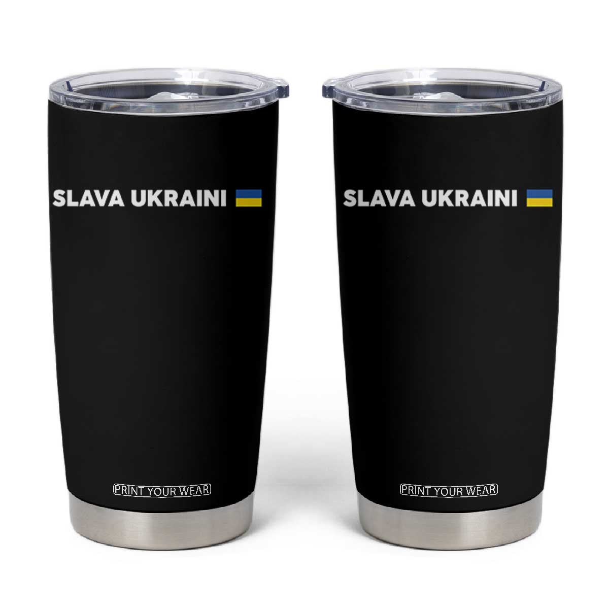 Slava Ukraini Ukraine Flag Tumbler Cup Ukrainian Pride TS10 Black Print Your Wear