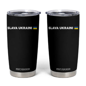 Slava Ukraini Ukraine Flag Tumbler Cup Ukrainian Pride TS10 Black Print Your Wear
