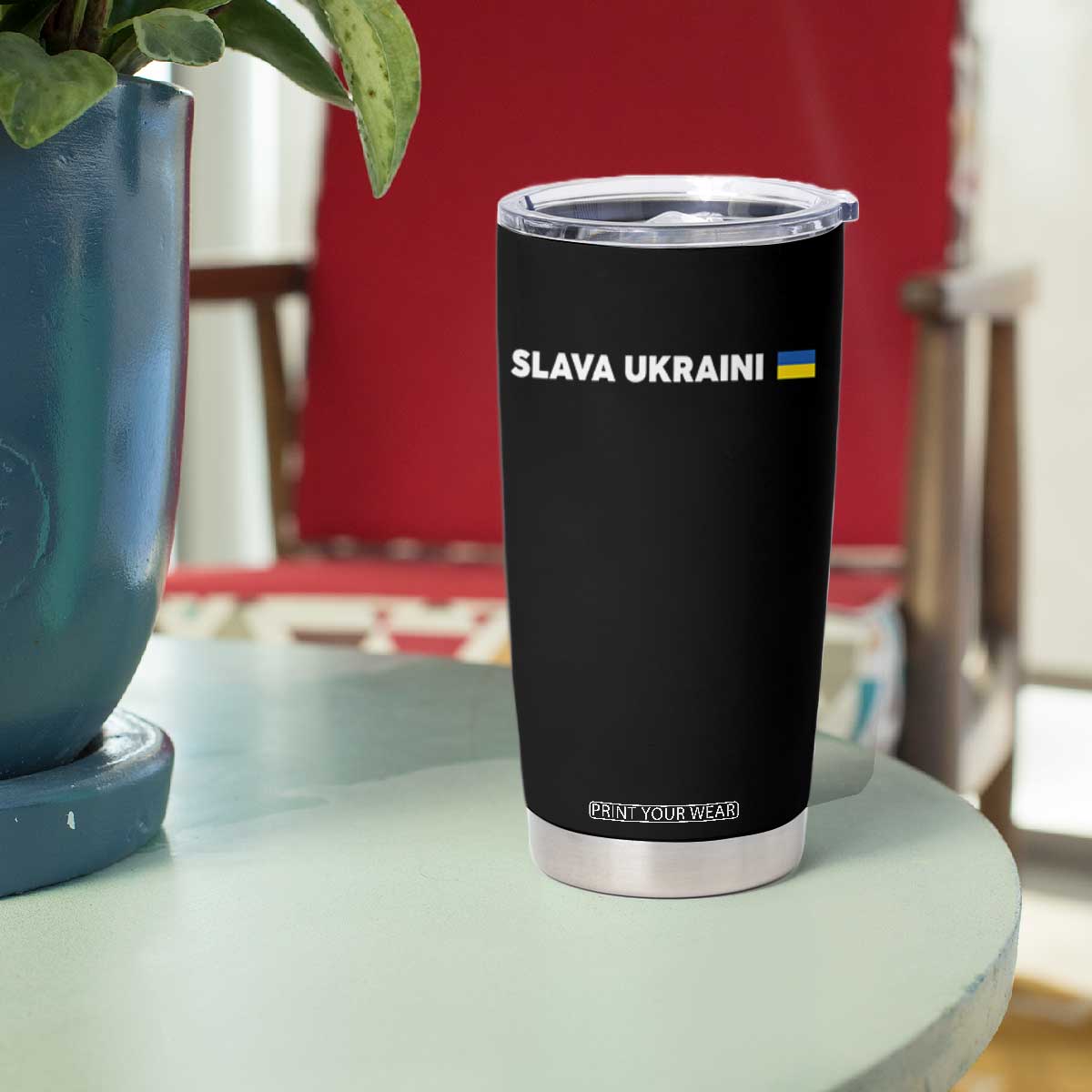 Slava Ukraini Ukraine Flag Tumbler Cup Ukrainian Pride TS10 Print Your Wear