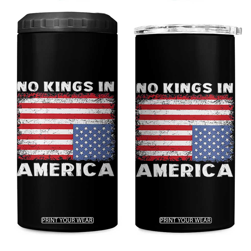 Snarky No Kings In America 4 in 1 Can Cooler Tumbler 86 47 No Faux King Way US Flag Upside Down TS10 One Size: 16 oz Black Print Your Wear