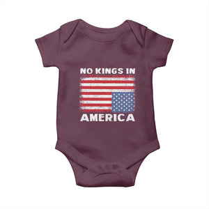 Snarky No Kings In America Baby Onesie 86 47 No Faux King Way US Flag Upside Down TS10 Maroon Print Your Wear