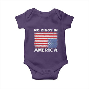 Snarky No Kings In America Baby Onesie 86 47 No Faux King Way US Flag Upside Down TS10 Purple Print Your Wear