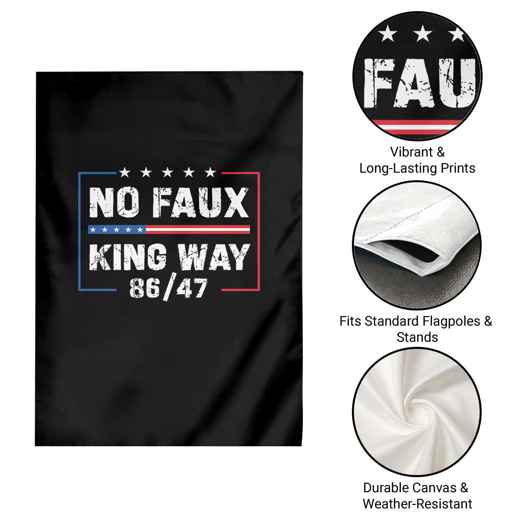 Snarky No Kings In America Garden Flag No Faux King Way 86 47 TS10 Print Your Wear