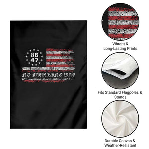 Snarky No Kings In America Garden Flag No Faux King Way 86 47 US Flag Impeach 47 TS10 Print Your Wear