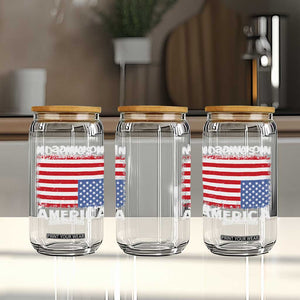 Snarky No Kings In America Glass Can 86 47 No Faux King Way US Flag Upside Down TS10 Print Your Wear