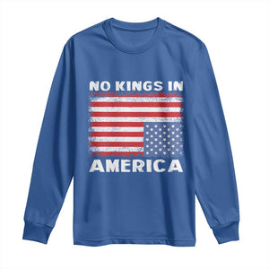 Snarky No Kings In America Long Sleeve Shirt 86 47 No Faux King Way US Flag Upside Down TS10 Royal Blue Print Your Wear